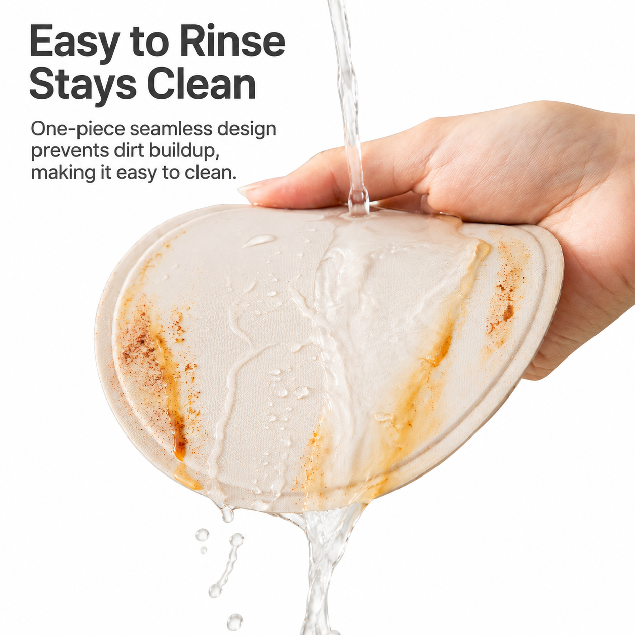 Gray Silicone Body Scrubber 2 Pack - 12.5 cm Exfoliating Shower Scrubbers with view 3