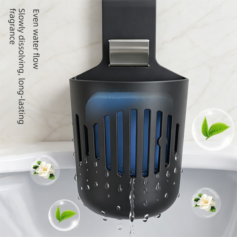 Blue Toilet Tank Cleaning Tablet Holder - Adjustable Hanging Cistern Basket view 5