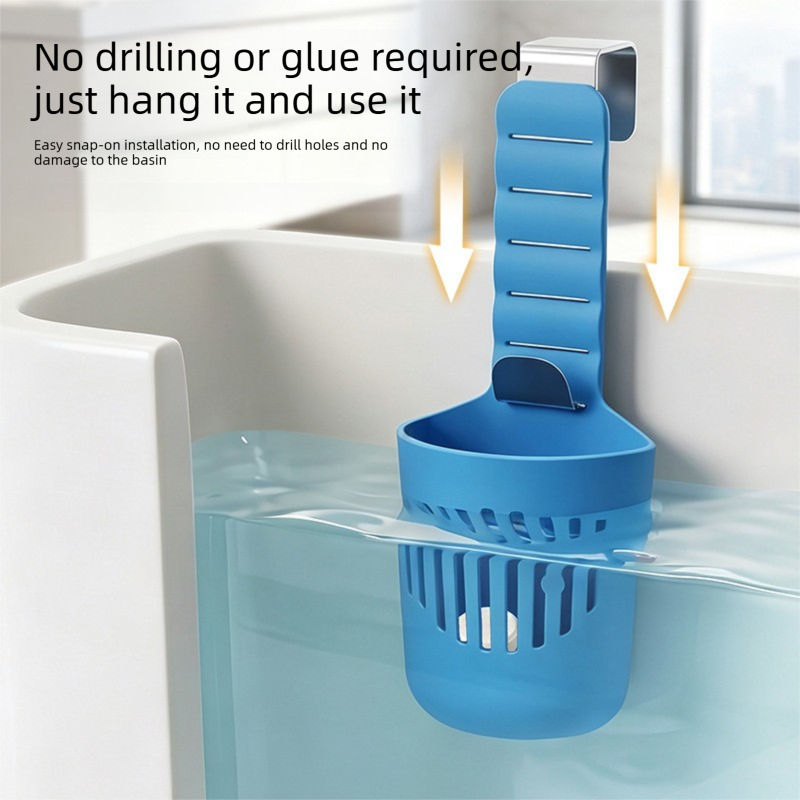 2 PCS Gray Toilet Tank Cleaning Tablet Holder - Adjustable Hanging Cistern view 2