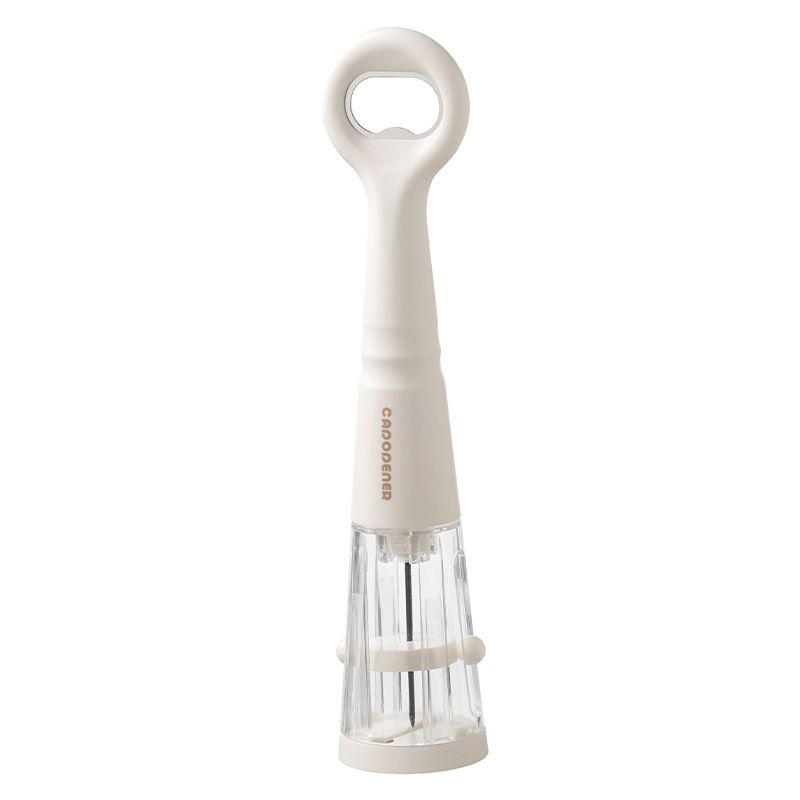 White 2 in 1 Air Pressure Wine Bottle Opener - 24cm Pneumatic Cork Remover