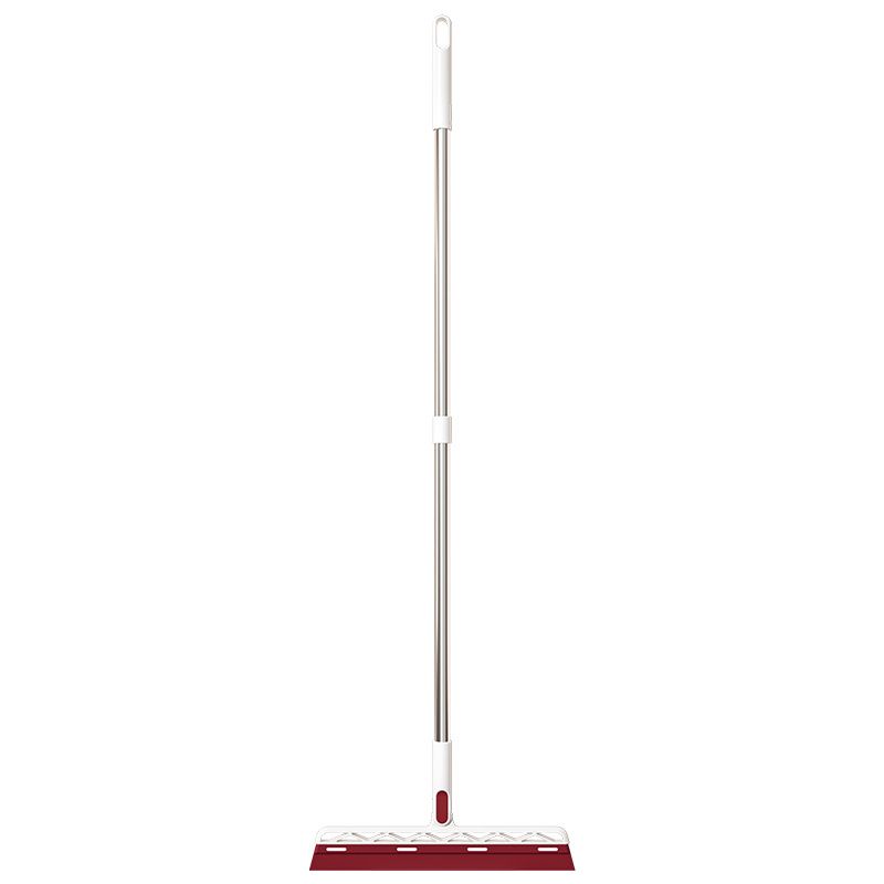 Red 2 in 1 Floor Squeegee Broom - 102cm Long Handle 32cm Double Sided Cleaning