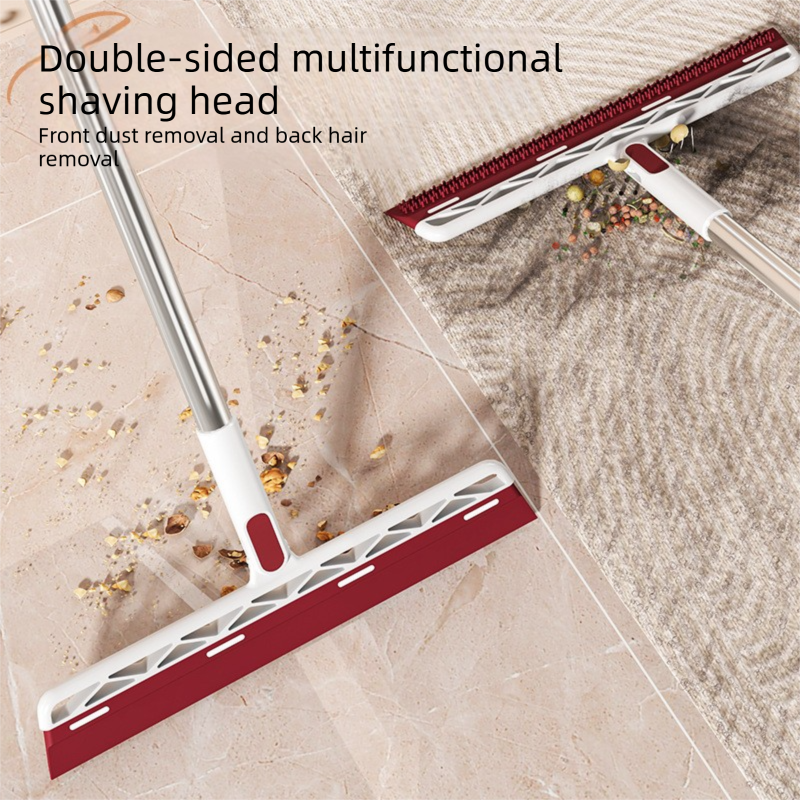 Purple 2 in 1 Floor Squeegee Broom - 102cm Long Handle 32cm Double Sided view 5