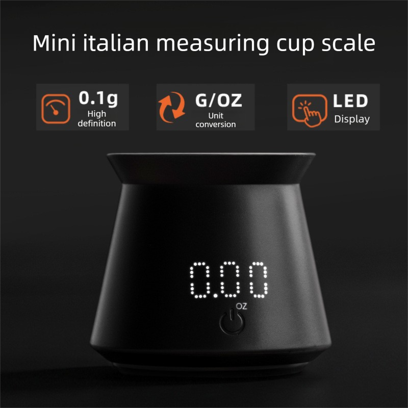 Mini Coffee Dosing Cup Scale - 0.1g Precision Digital Coffee Bean Scale with view 2