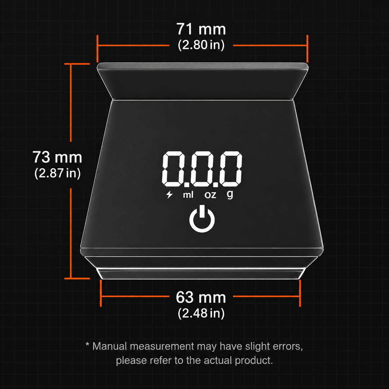 Mini Coffee Dosing Cup Scale - 0.1g Precision Digital Coffee Bean Scale with view 6