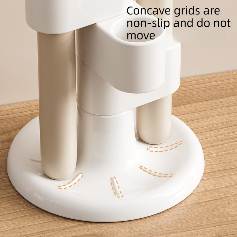 2 PCS 360 Rotating Toothbrush Holder - Vertical Layered Storage Stand with view 4