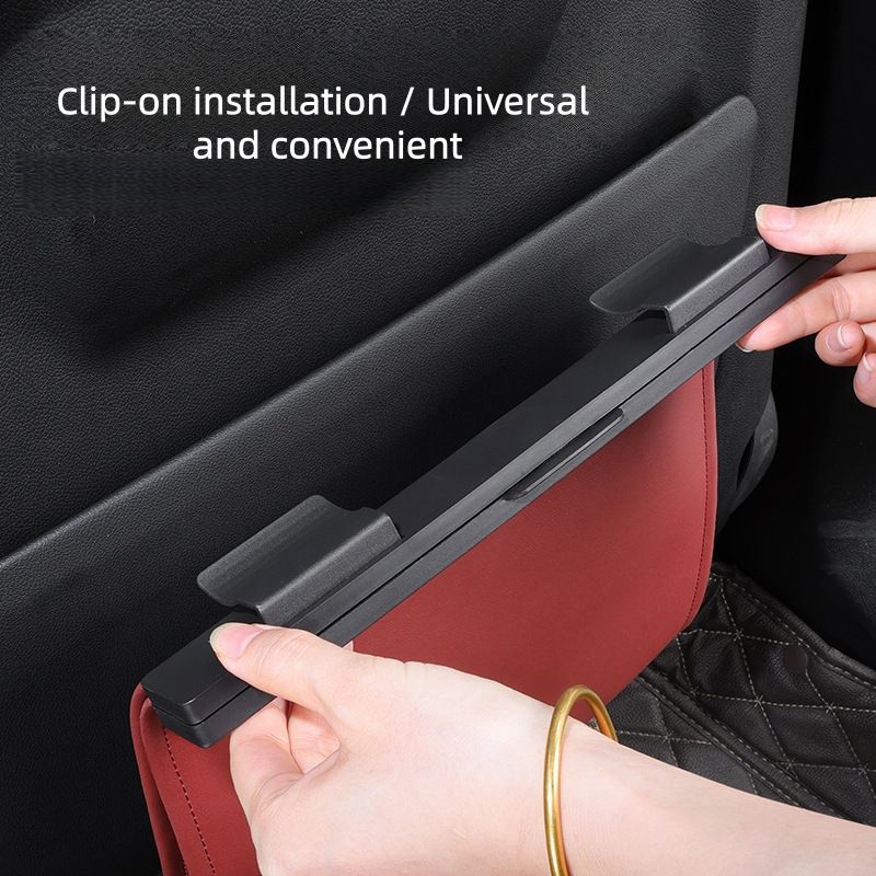 Black Car Door Storage Bag with Magnetic Closure - Hanging Seat Back Organiser view 3