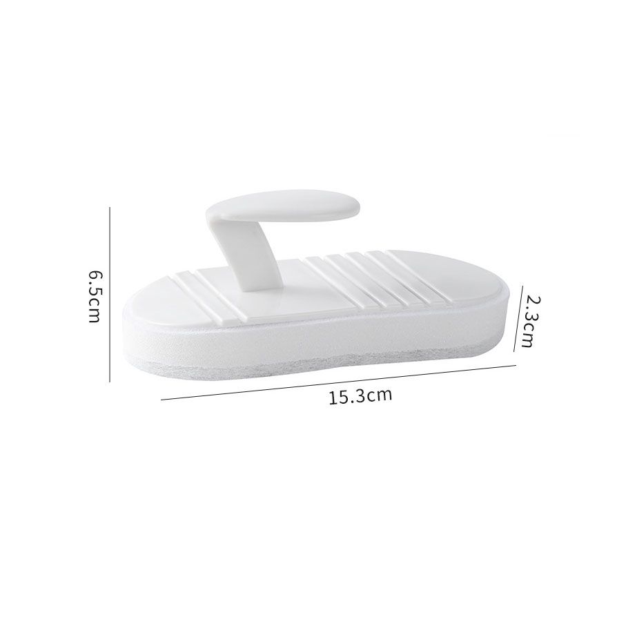 Flexible Bathroom Cleaning Brush with Replaceable Sponge Pads - Handheld view 8