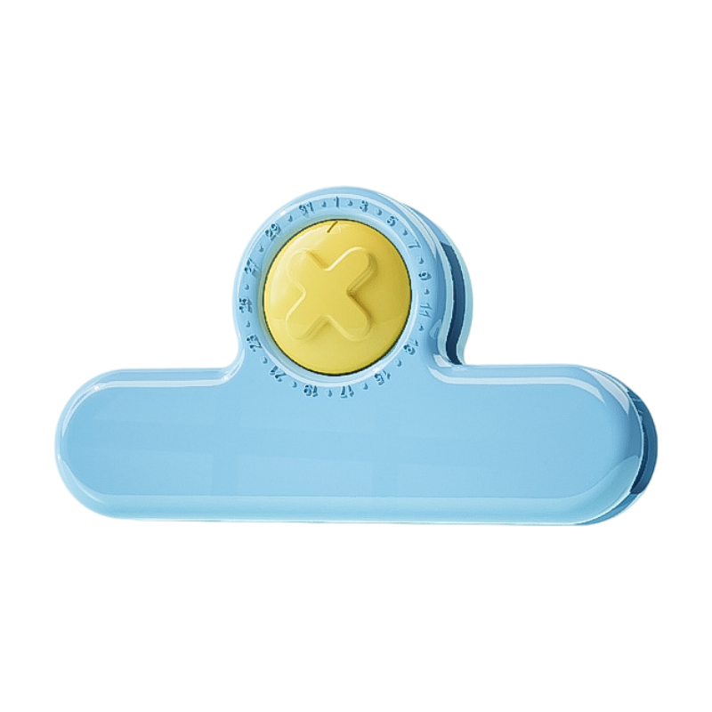 Blue Timing Sealing Clip with Magnetic Date Tracker - 5 Pack Kitchen Snack Bag