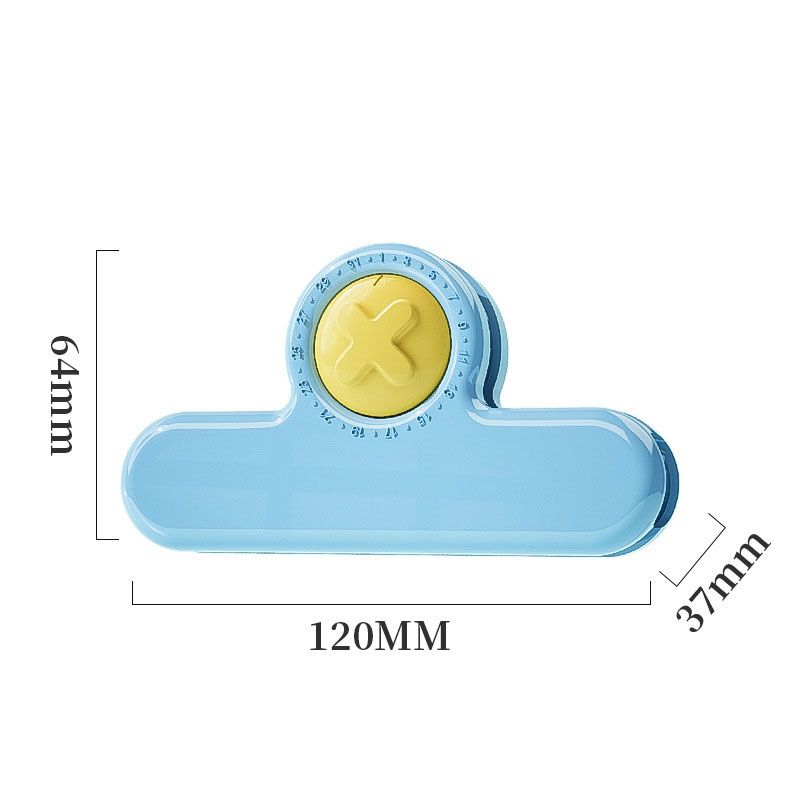 Blue Timing Sealing Clip with Magnetic Date Tracker - 5 Pack Kitchen Snack Bag view 7