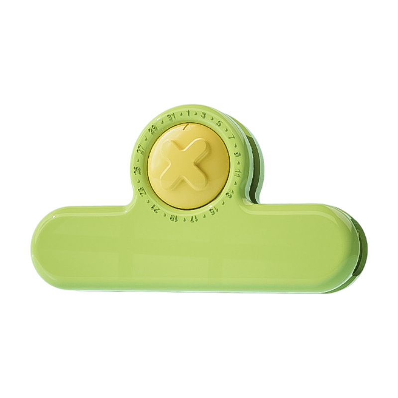 Green Timing Sealing Clip with Magnetic Date Tracker - 5 Pack Kitchen Snack