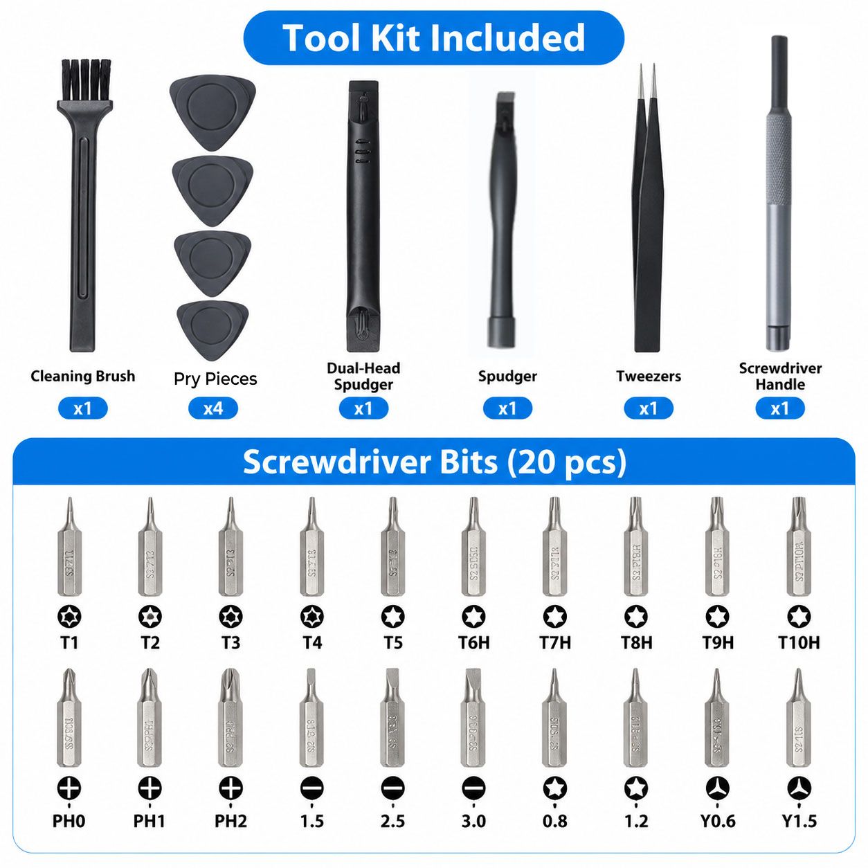 29 in 1 Precision Screwdriver Set - Magnetic Multi Bit Electronics Repair Tool view 6