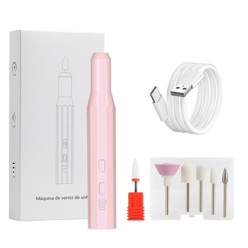 Pink 6-in-1 Electric Nail Drill Set