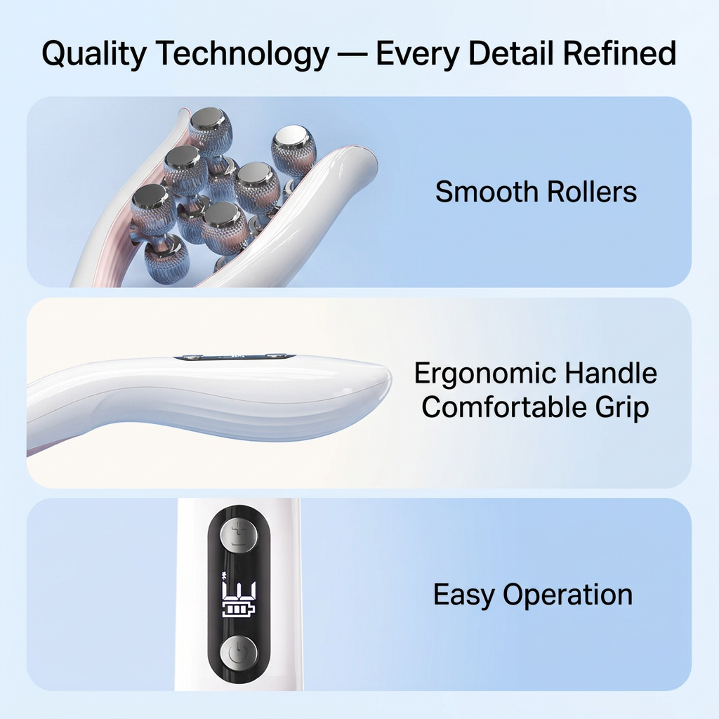 Electric EMS Microcurrent Facial Roller - 3-Level V-Face Contouring Device view 5