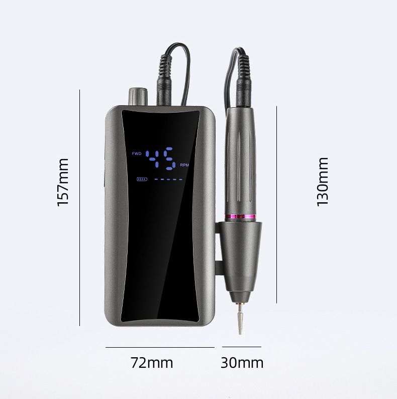 Portable Rechargeable Electric Nail Drill with LCD Display - High-Speed view 6