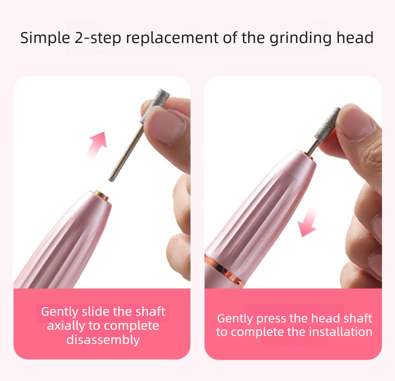 Rhinestone Electric Nail Drill Kit with Heart Display - Rechargeable Nail File view 7