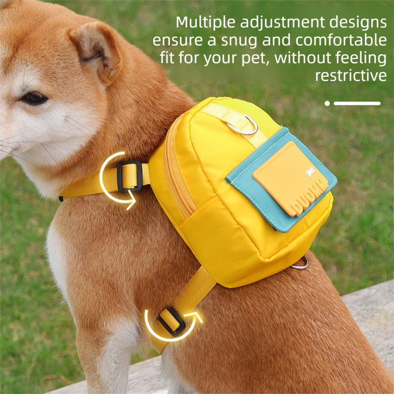 Blue Small and Medium Dog Backpack Harness with Lead (S)- Adjustable Pet view 4