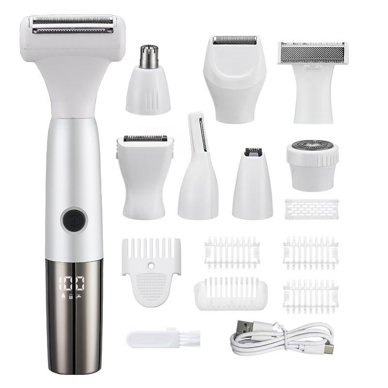 Women's 8-in-1 Electric Rechargeable Grooming Kit with LED Display