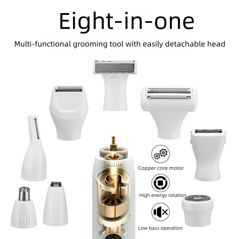 Women's 8-in-1 Electric Rechargeable Grooming Kit with LED Display view 3