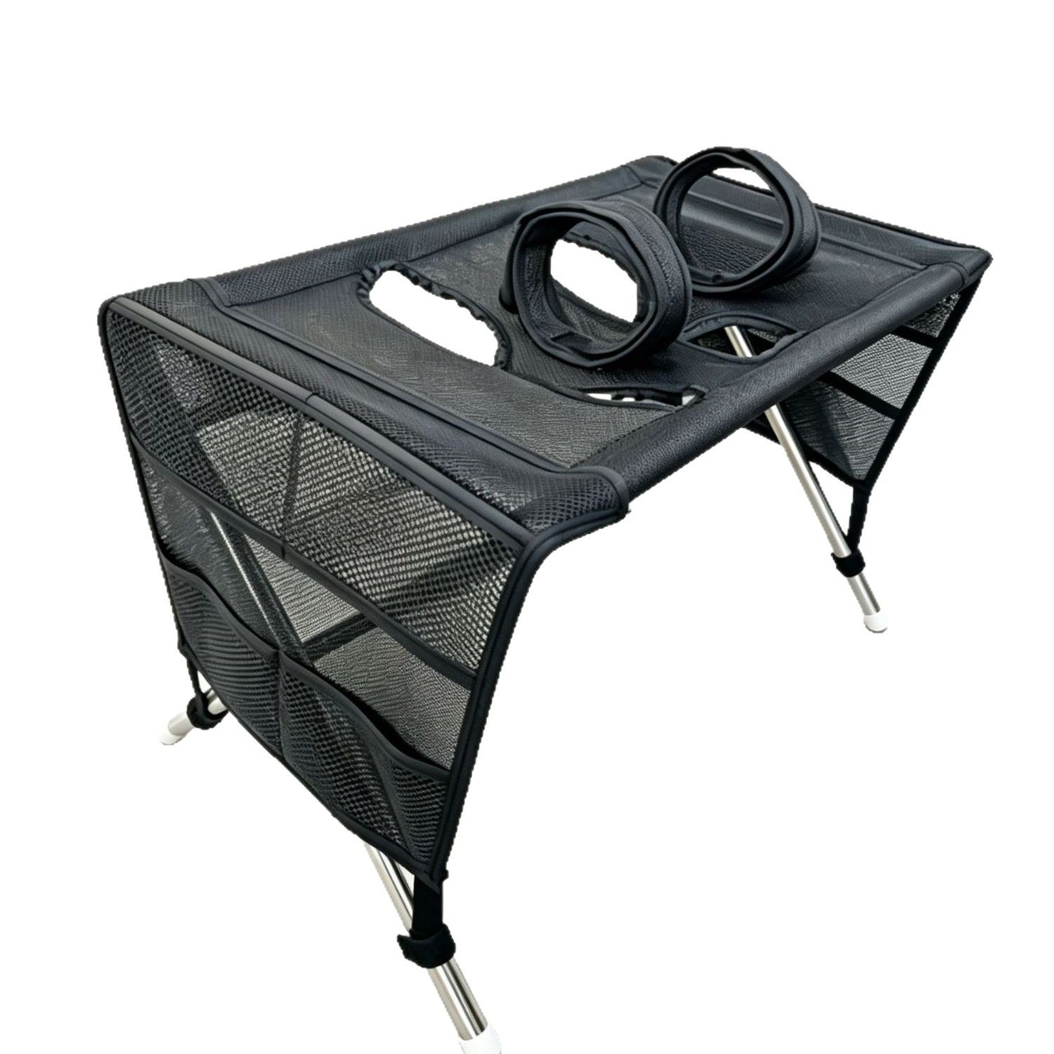 Portable Foldable Pet Grooming Table with Mesh Base and Adjustable Restraint