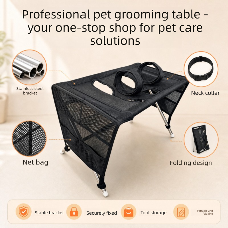 Portable Foldable Pet Grooming Table with Mesh Base and Adjustable Restraint view 5