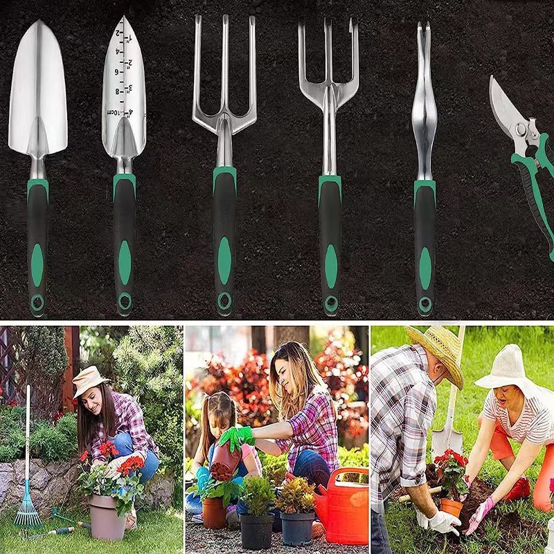 11 Piece Gardening Tool Set with Apron and Storage Tote - Hand Trowel view 2