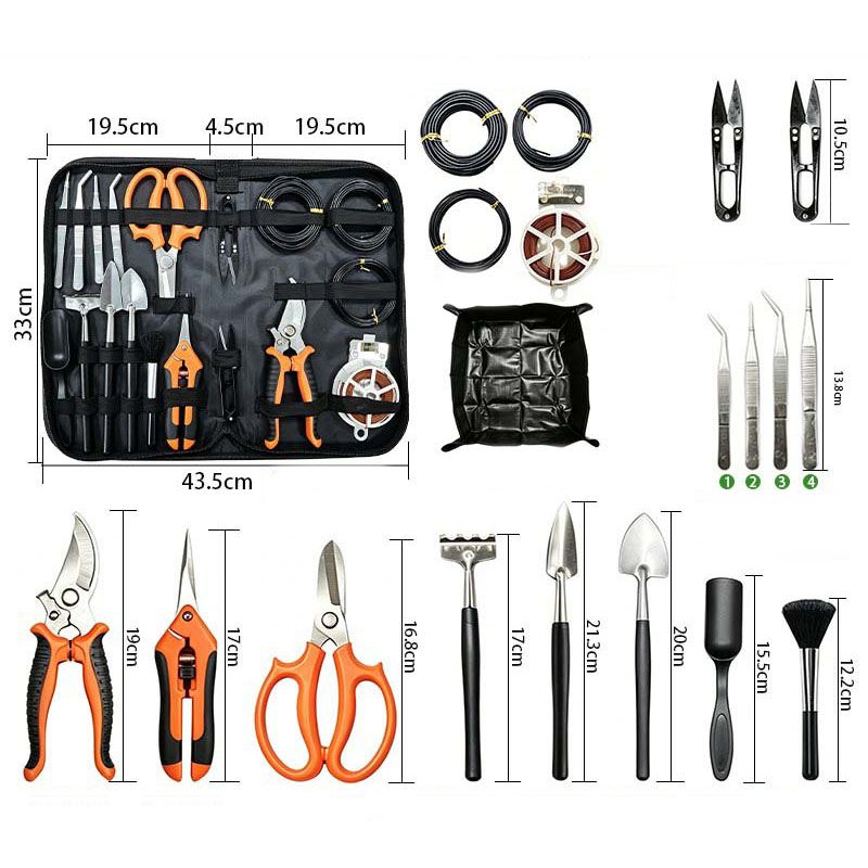 20 Piece Gardening Tool Set with Pruning Shears and Repotting Mat - Garden view 5