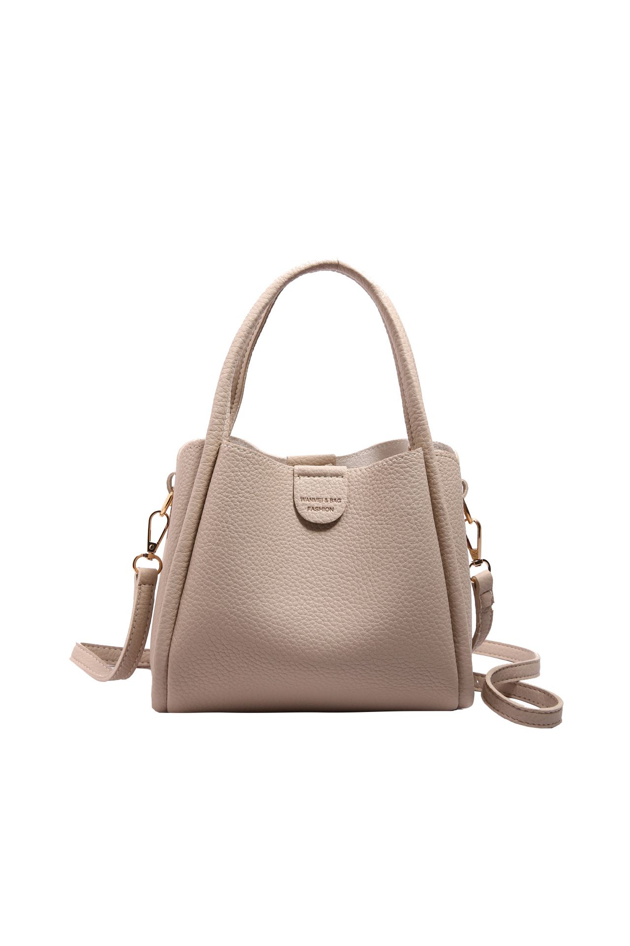 Khaki Women's Top Handle Crossbody Bag - PU Leather