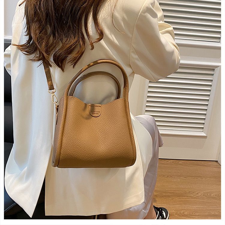 Brown Women's Top Handle Crossbody Bag - PU Leather view 3