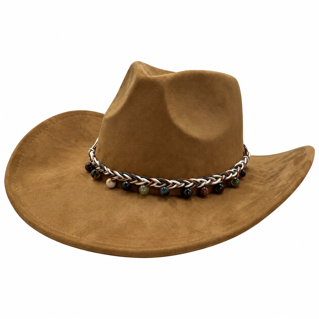 Camel Western Cowboy Hat -camel Suede Fabric