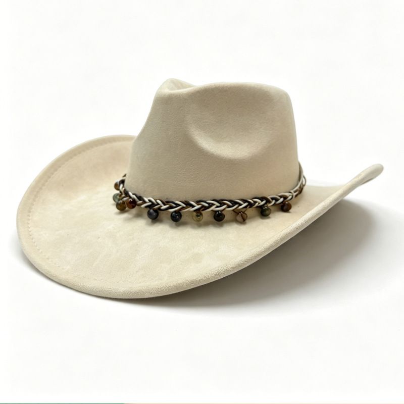 beige Western Cowboy Hat -camel Suede Fabric
