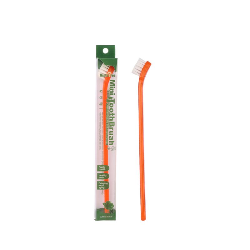Tangerine Pet Toothbrush 5 Pack - PP Single Head Dental Cleaning Brush