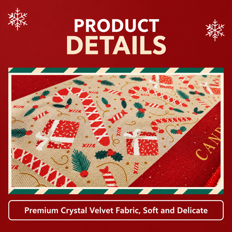 Red Christmas Doormat 2 Pack - 50 x 80 cm Festive Entrance Floor Mats view 2