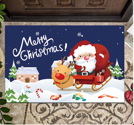 Red Christmas Doormat 2 Pack - 50 x 80 cm Festive Entrance Floor Mats view 5