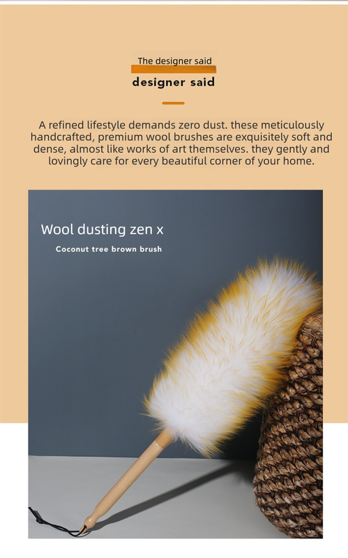 Wool Duster (Medium) - 21 cm Wooden Handle view 3