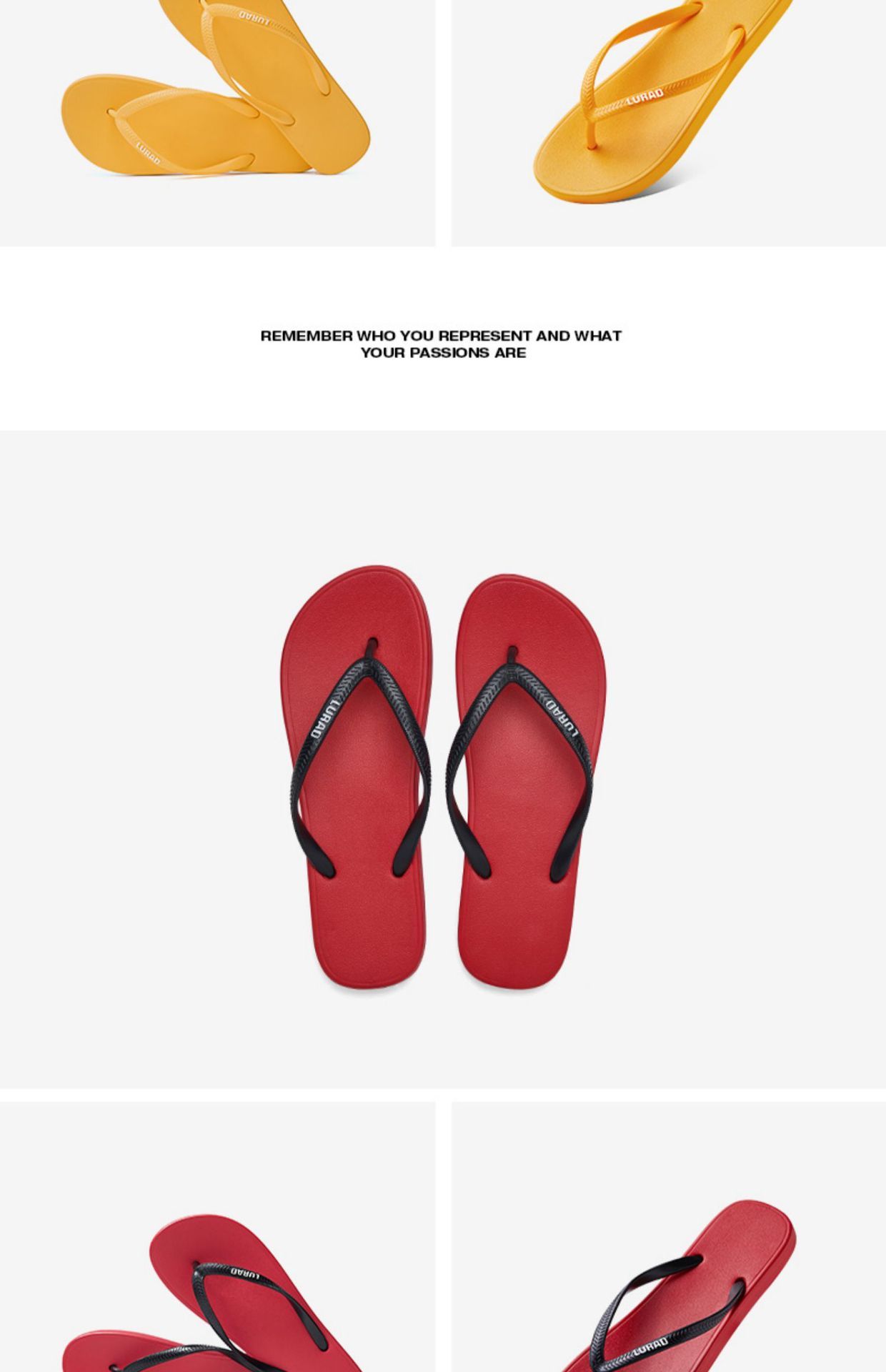 Red EVA Flip Flops - 24 cm Insole view 2