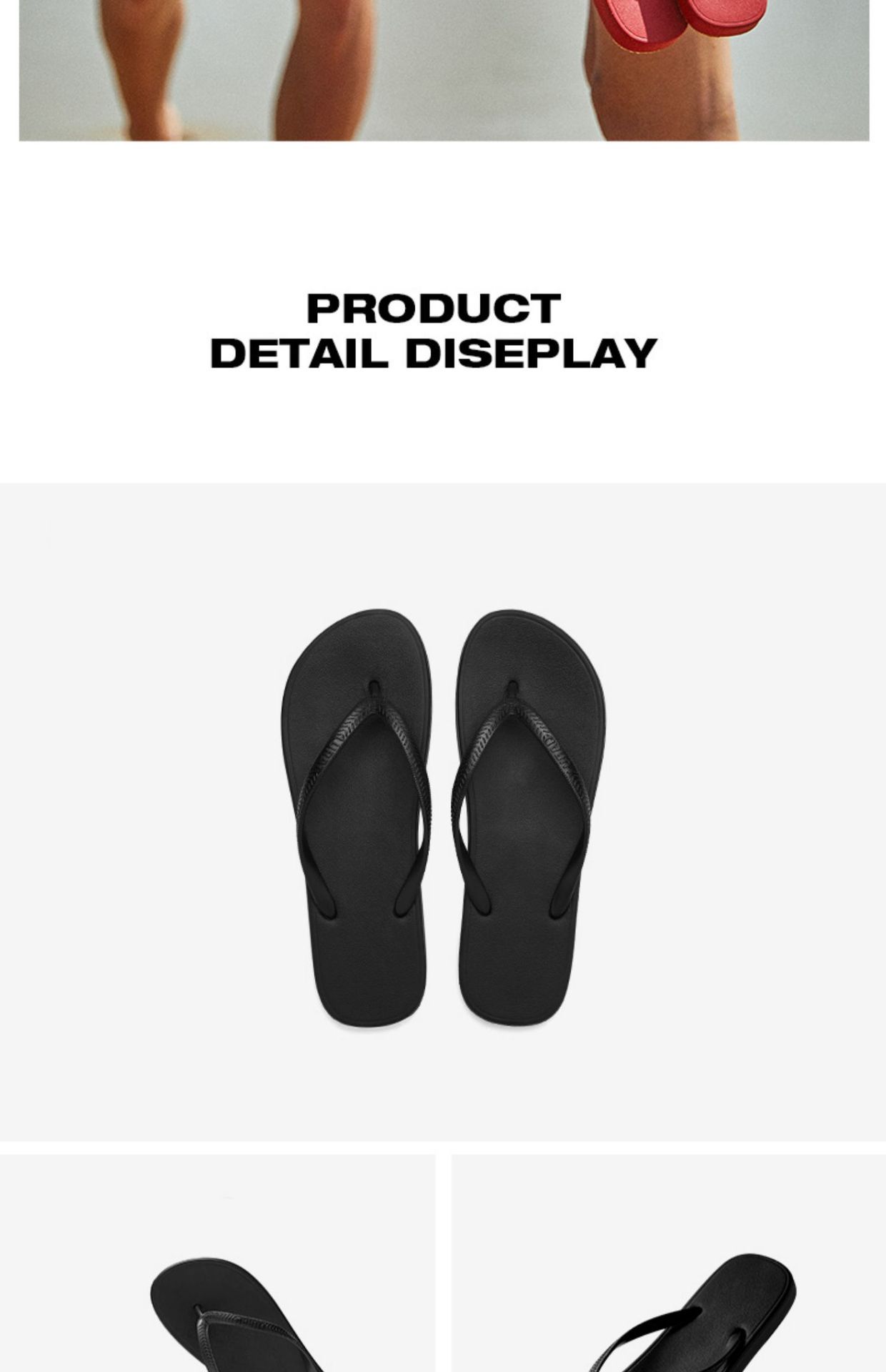 Beige EVA Flip Flops - 25cm Insole view 2