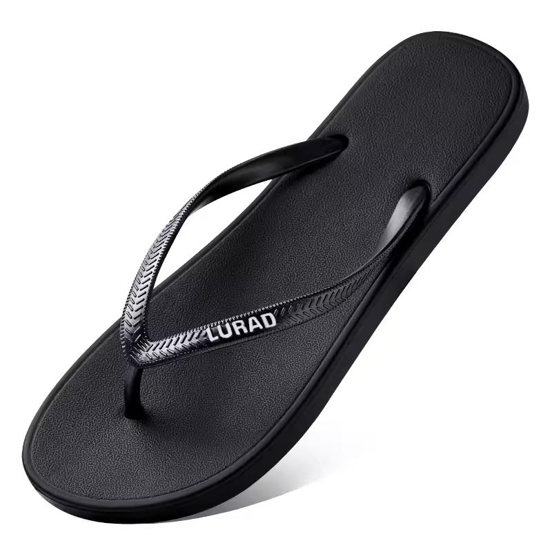 Black EVA Flip Flops - 25 cm Insole