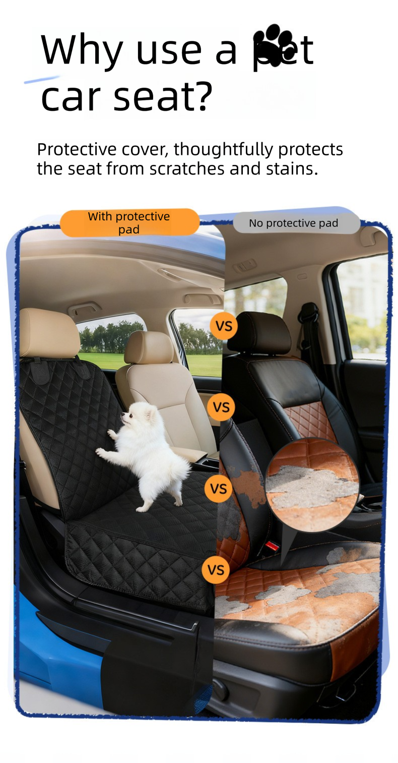 Dog Front Car Seat Cover 600D Oxford Fabric Waterproof Quilted Pet Seat Protector view 4