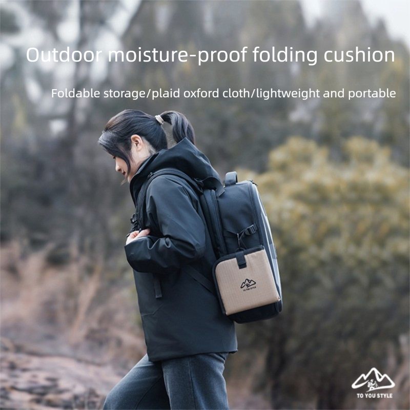 Army green Foldable Camping Seat Pads 2 Pack - 36 x 36 cm Portable Moisture view 6