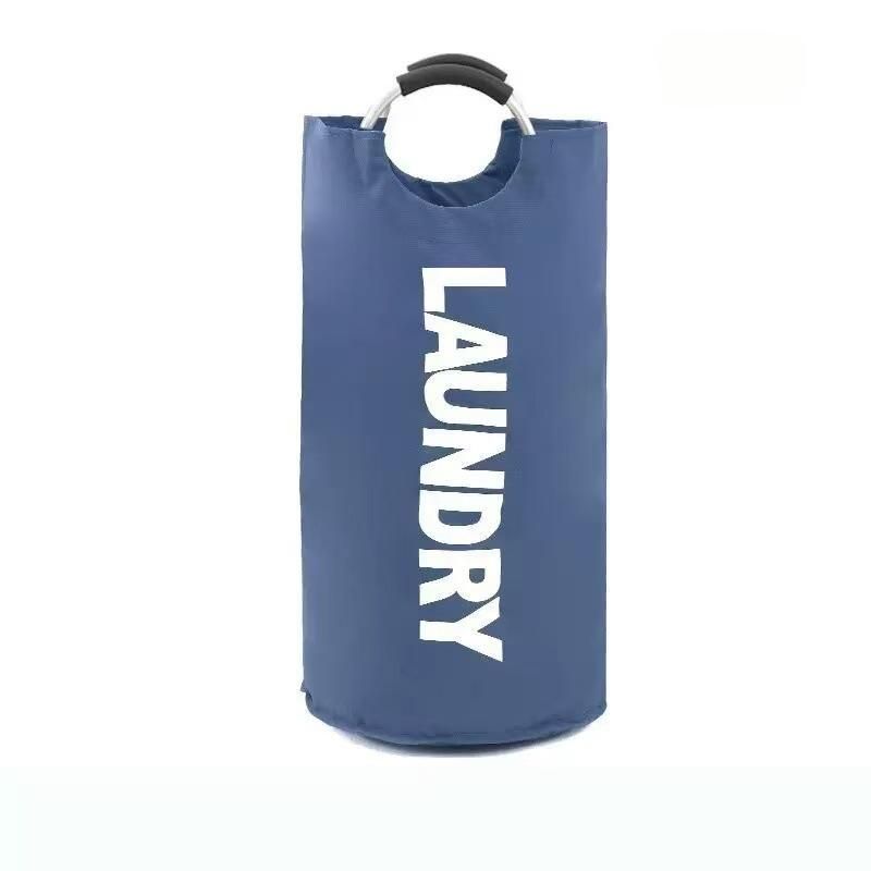 Dark blue Collapsible Laundry Hamper 2 Pack - 38 x 79 cm Oxford Fabric Large
