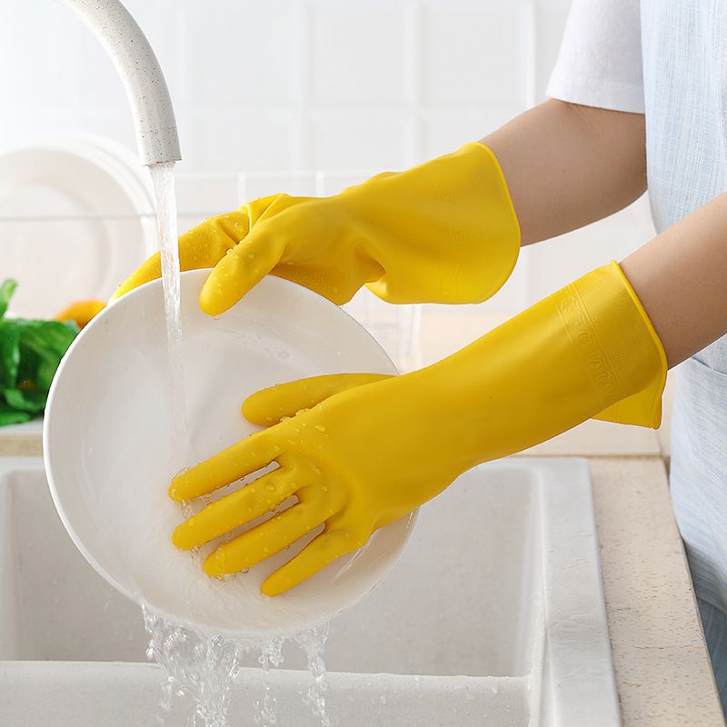 Household Rubber Cleaning Gloves 5 Pairs - Small 33 x 8.5 cm view 2