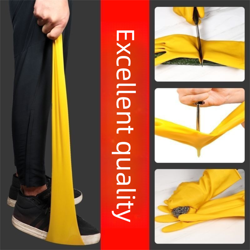 Household Rubber Cleaning Gloves 5 Pairs - Small 33 x 8.5 cm view 4
