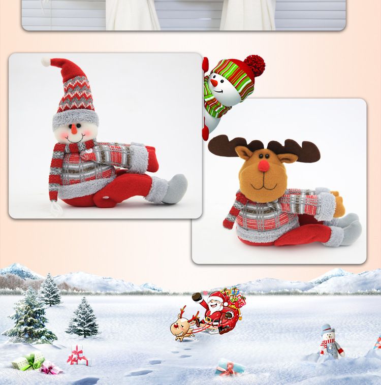 Christmas Snowman Curtain Tieback - 34 x 27 cm Plush Cartoon Doll Curtain Holder view 5