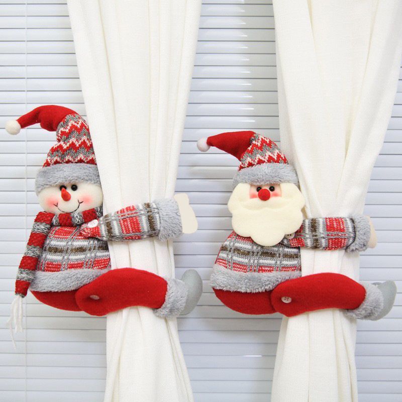 Christmas Reindeer Curtain Tieback - 34 x 27 cm Plush Cartoon Doll Curtain Holder view 2