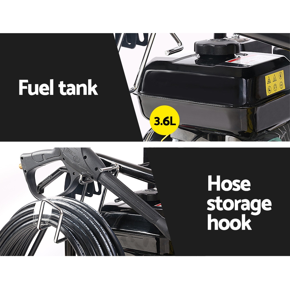 Giantz Petrol High Pressure Cleaner Washer 20M Hose Gurney view 9