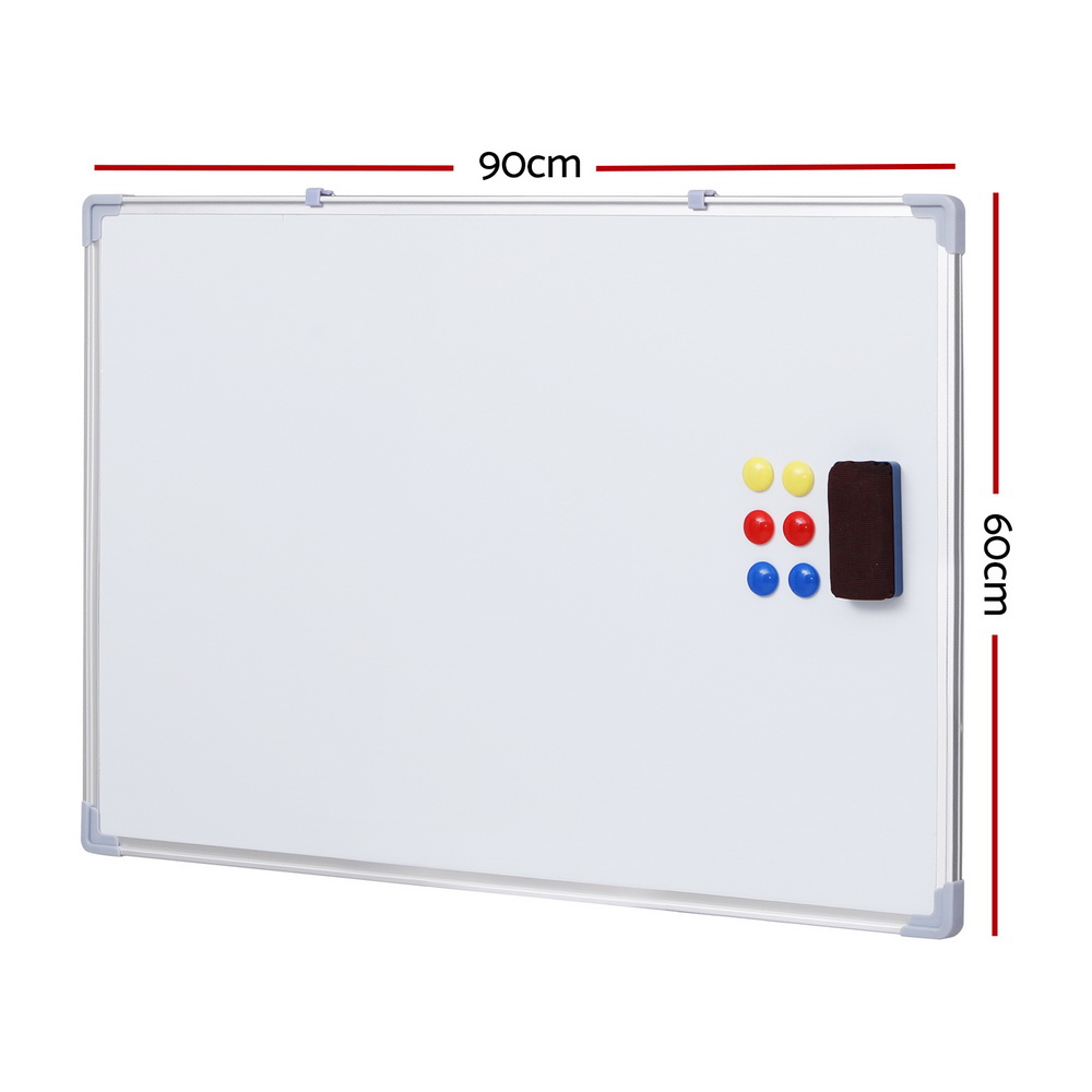 Magnetic Whiteboard 60x90cm Erase Board Marker Eraser Tray Home Office School view 2