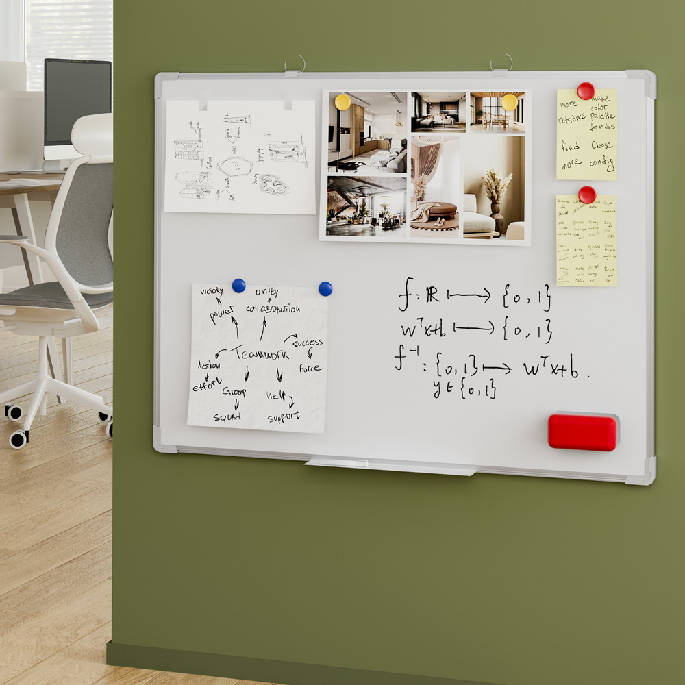 Magnetic Whiteboard 60x90cm Erase Board Marker Eraser Tray Home Office School view 5