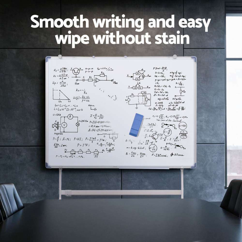 90x120cm Standing Whiteboard with Wheels Magnetic Double-Sided Erase Board view 5