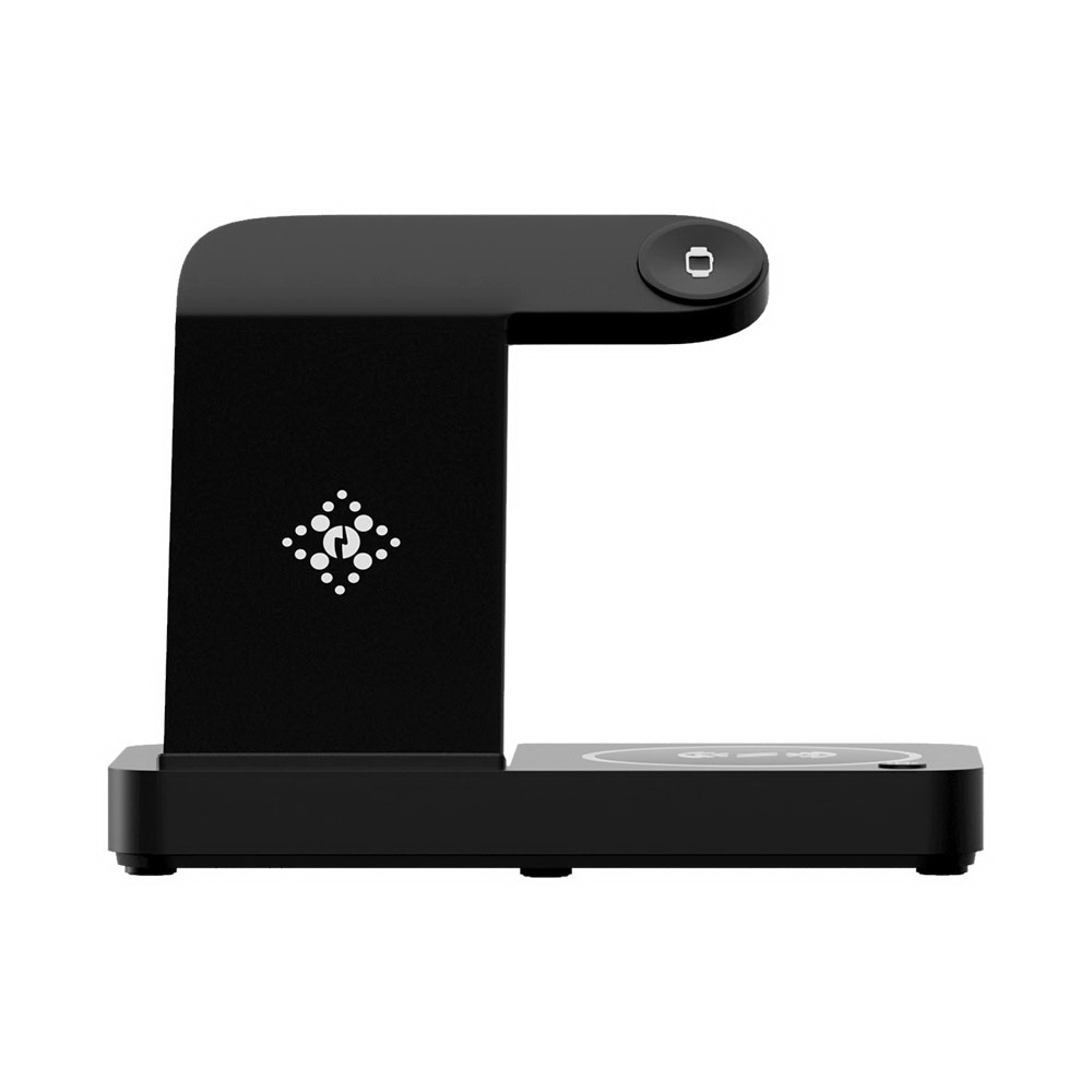 Devanti 4-in-1 Wireless Charger Station Fast Charging for Phone Black view 4