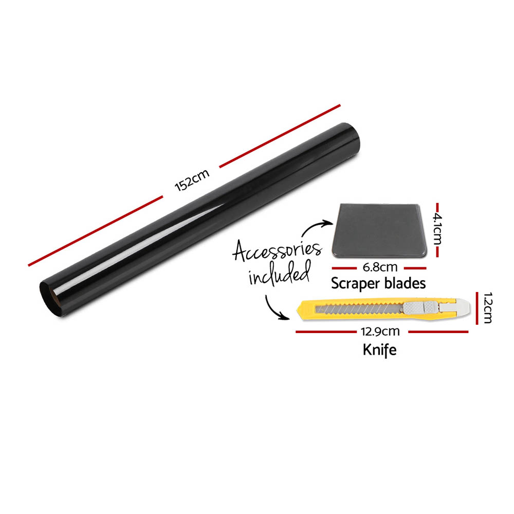 Giantz Window Tint Film Black Roll 15% VLT Home House 152cm X 30m Tinting Tools view 2